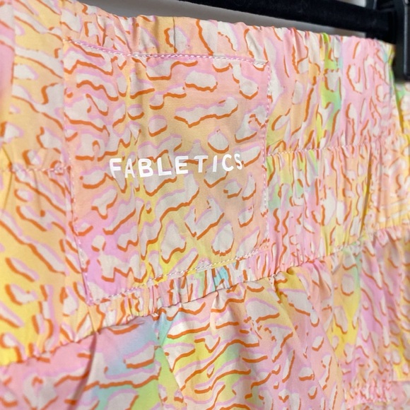 Fabletics Ultra High Waist Piped Nylon Shorts in Coral Leopard - Picture 12 of 12